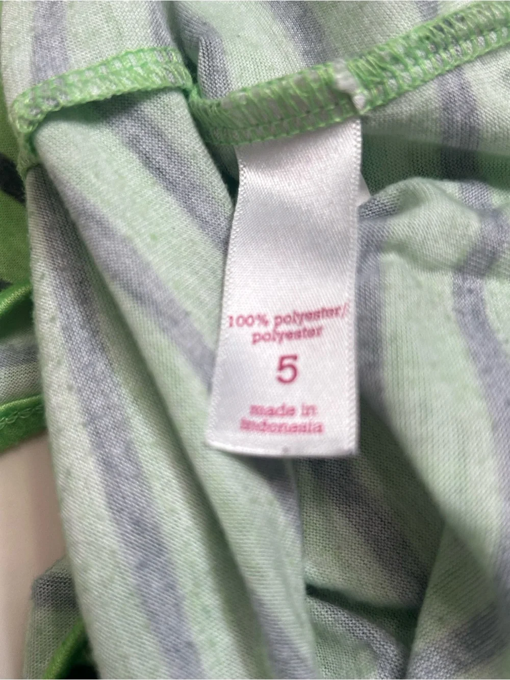 Justice Neon Green and Black Striped Girls' Tank Top